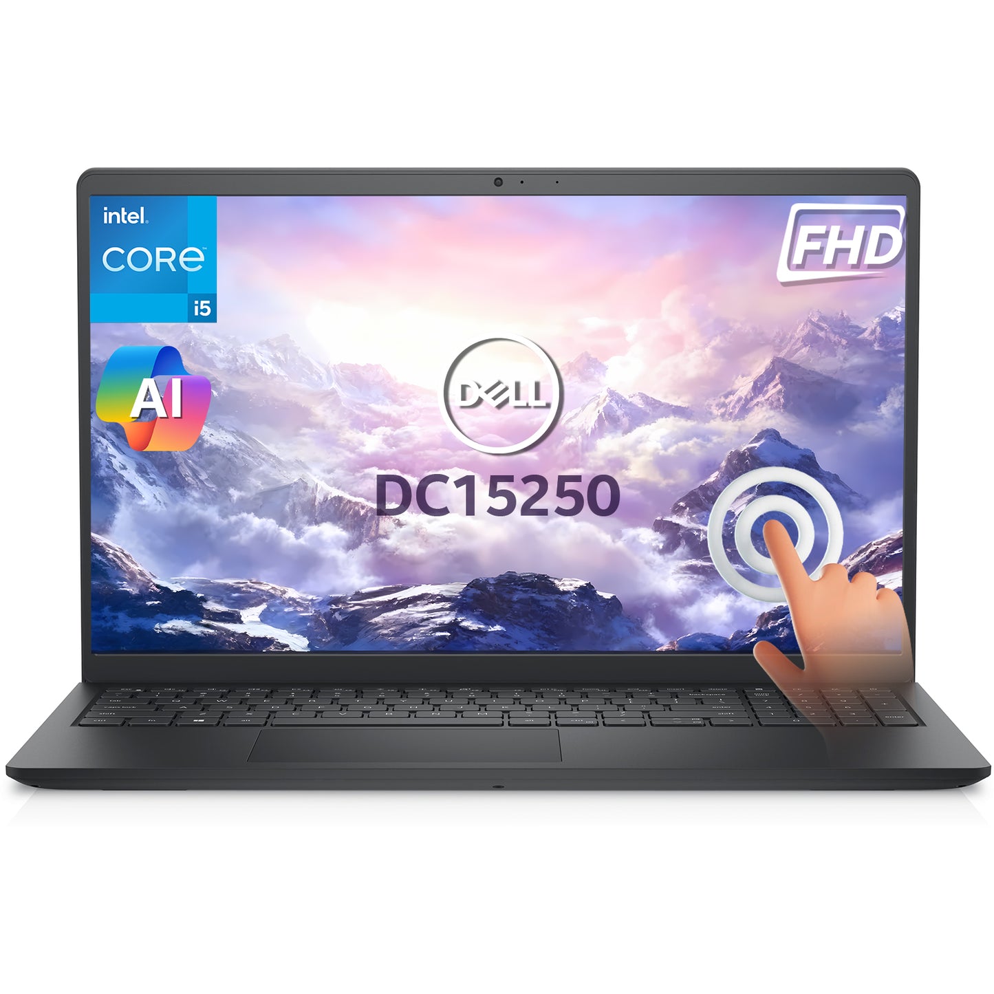 Dell 15 DC15250 15.6" FHD Touchscreen Laptop, Intel Core i5-1334U, Copilot AI, 32GB Ram & 1TB SSD, Windows 11 Pro and 1 Year Microsoft Office 365