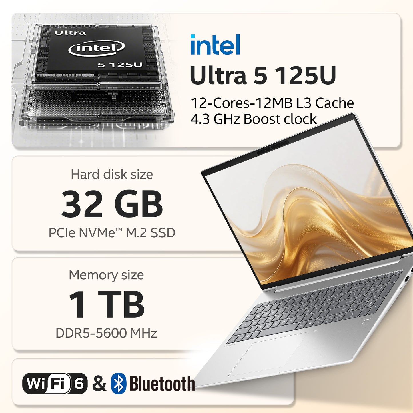 HP ProBook 460 G11 Business Laptop, Intel Core Ultra 5 125U (Beats i7-1355U), 16" FHD Display, 32GB DDR5 RAM, 1TB SSD, WIN 11 Pro, Al Copilot, Wi-Fi 6E, BT, RJ-45, Wolf Security, G255 Pro Kit