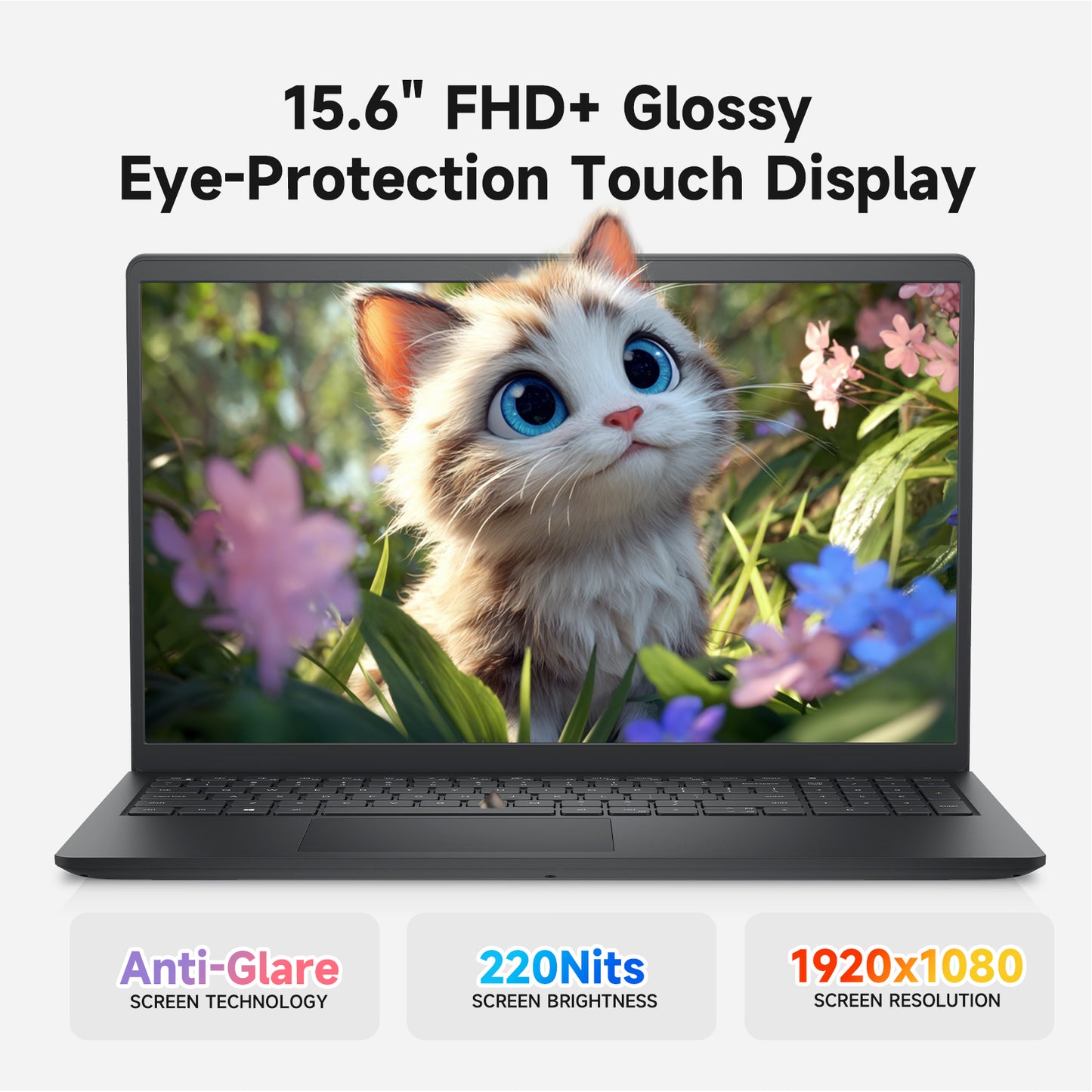 Dell 15 Touchscreen Laptop for Business & Home,  Intel 13th Core i7-1355U (10-core), 32GB RAM, 1TB SSD, 15.6" Touch Screen FHD Anti-glare Display, Windows Copilot, Wi-Fi 6, Windows 11 Pro