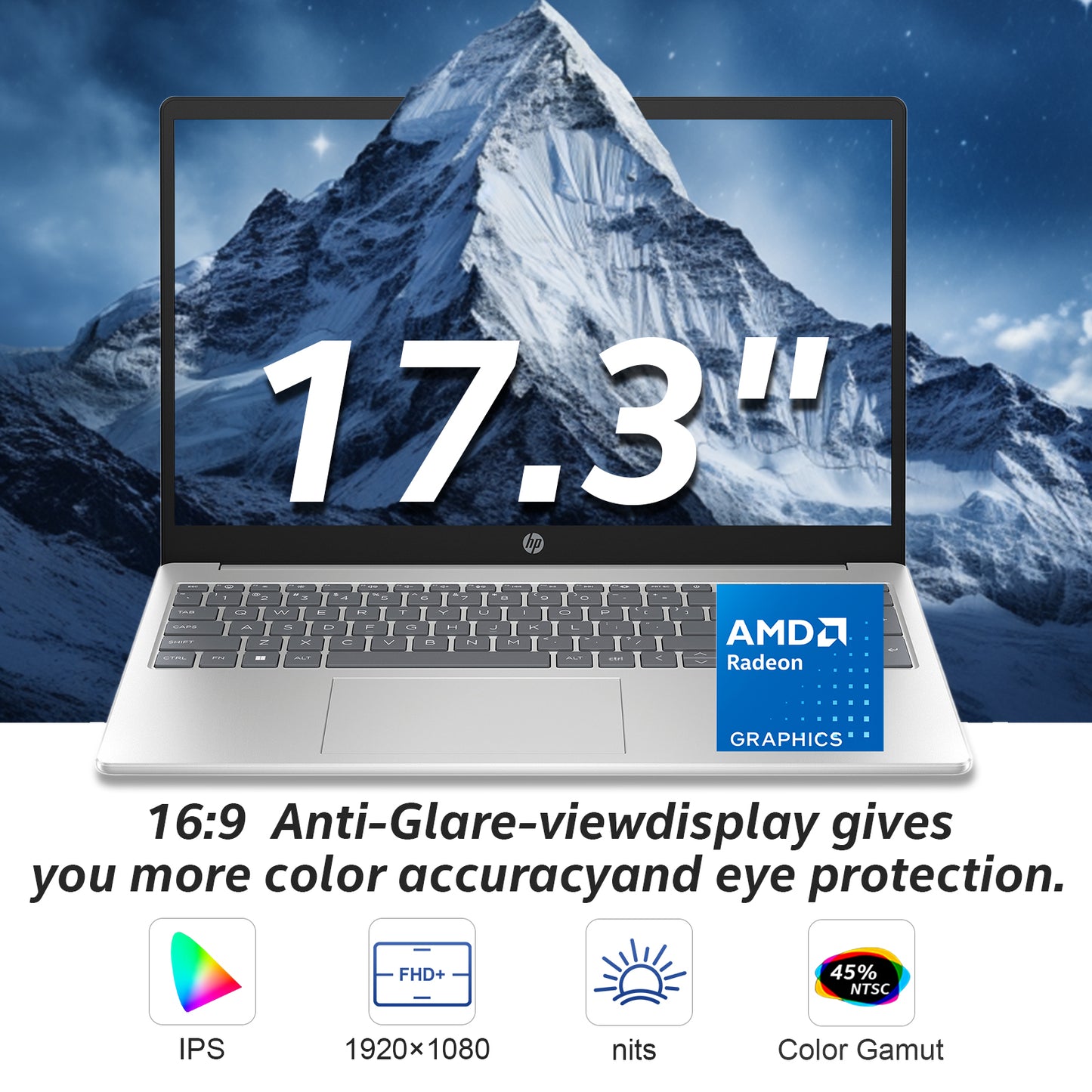 HP 17 inch laptops, AMD Ryzen 5 7430U(Beats i7-1165G7), 32GB RAM 1TB NVMe SSD Windows 11 Pro, 17.3" FHD IPS, Copilot AI, Numeric Keyboard, Type-c, Patented KB Kit