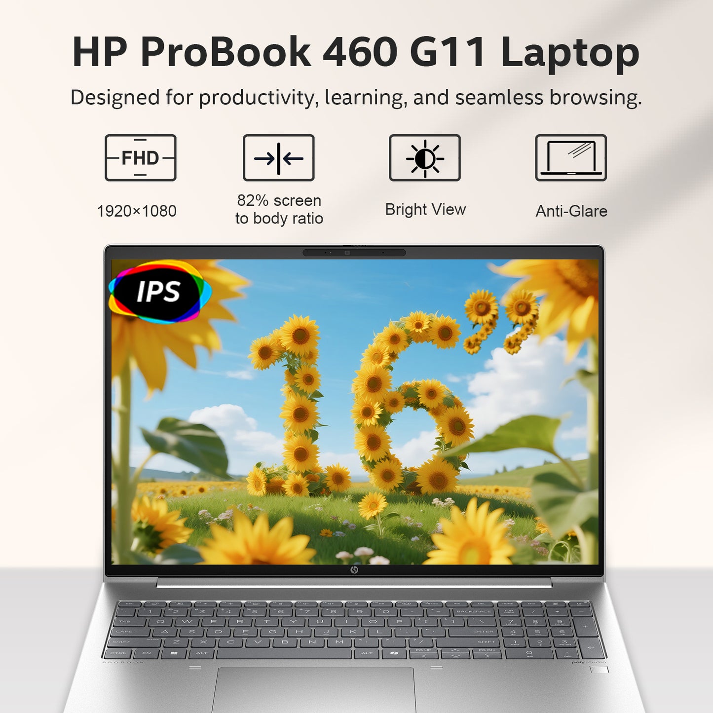 HP ProBook 460 G11 Business Laptop, Intel Core Ultra 5 125U (Beats i7-1355U), 16" FHD Display, 32GB DDR5 RAM, 1TB SSD, WIN 11 Pro, Al Copilot, Wi-Fi 6E, BT, RJ-45, Wolf Security, G255 Pro Kit