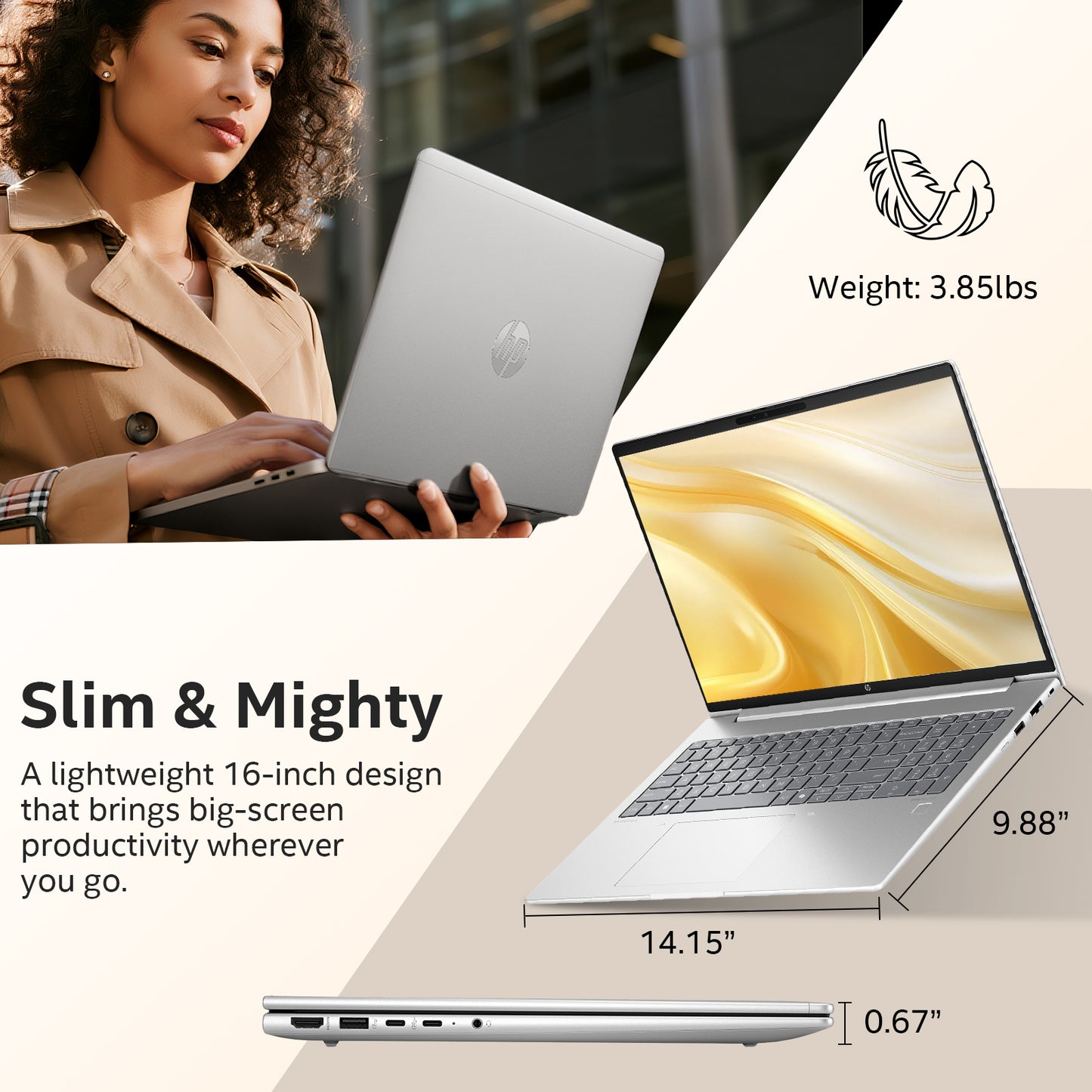 HP ProBook 460 G11 Business Laptop, Intel Core Ultra 5 125U (Beats i7-1355U), 16" FHD Display, 32GB DDR5 RAM, 1TB SSD, WIN 11 Pro, Al Copilot, Wi-Fi 6E, BT, RJ-45, Wolf Security, G255 Pro Kit